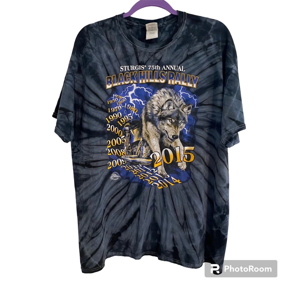 Sturgis 75th Annual Black Hills Motorcycle Rally 2015 Double Sided T-Shirt, XL